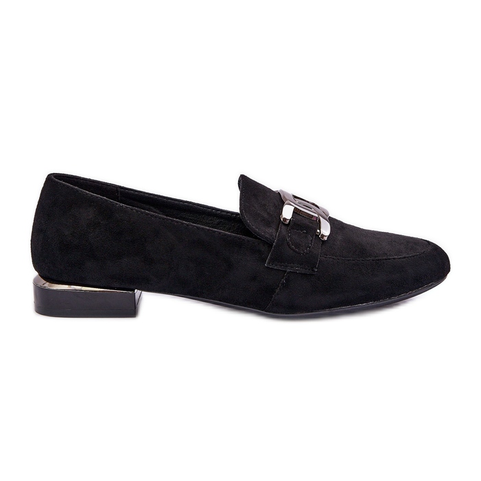 Sergio Leone Mocassins Femininos Com Decoração Preto Camilena - Camurça