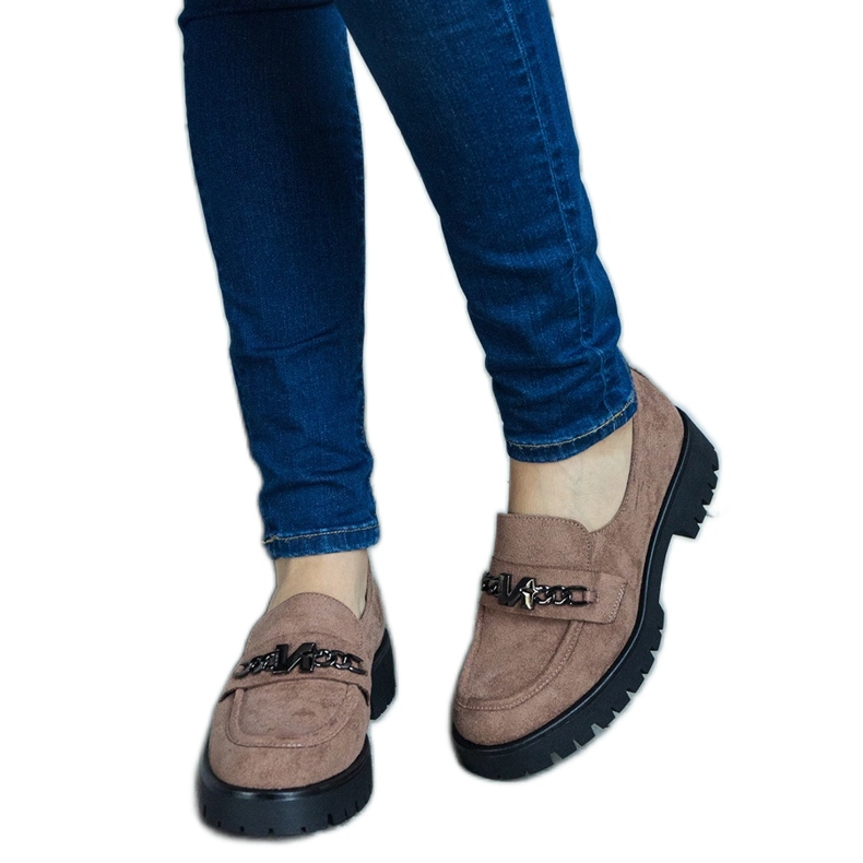 Mocassins de camurça marrom Vinceza castanho