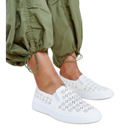 Tênis Hilal branco slip-on Tênis Hilal branco slip-on