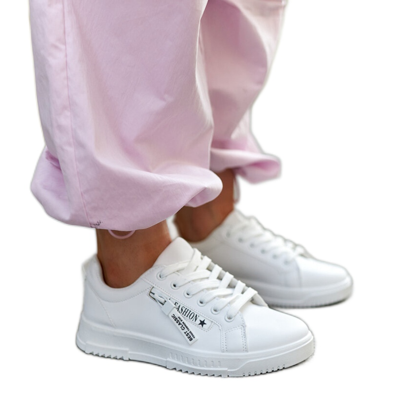 Tênis Brecht de couro ecológico branco