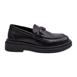 Mocassins femininos de couro preto Keelana Mocassins femininos de couro preto Keelana