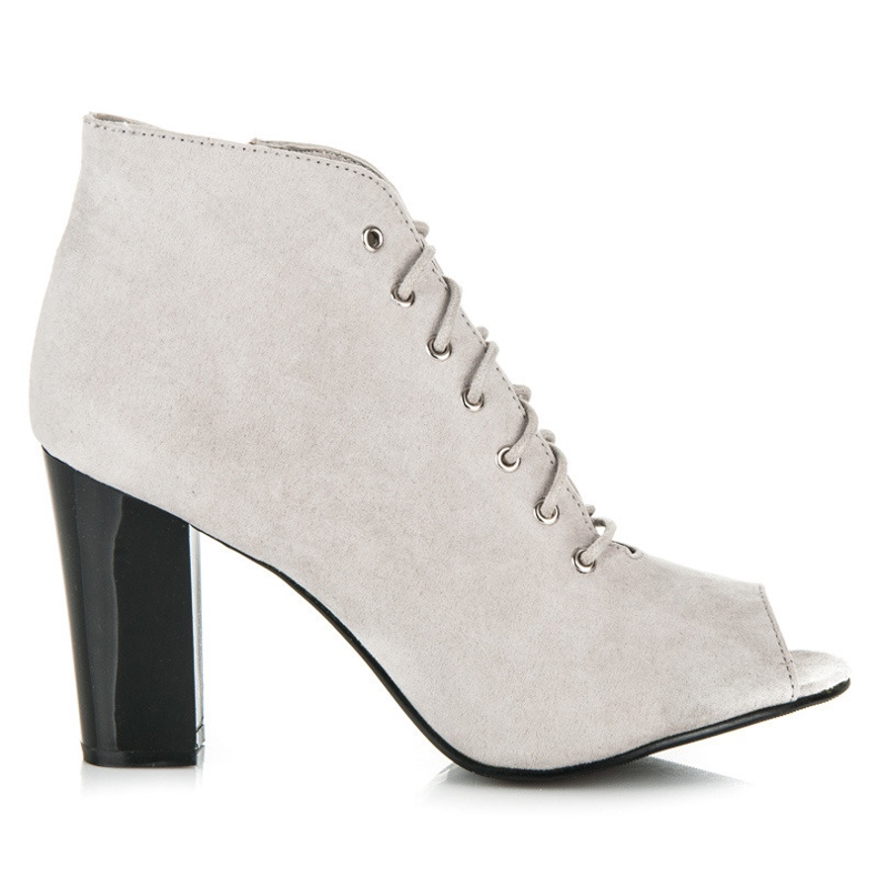 Vinceza Botas de bico aberto amarradas cinza