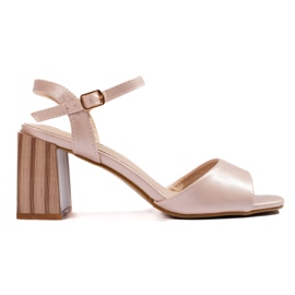 Goodin Sandálias femininas elegantes bege com salto alto Goodin Sandálias femininas elegantes bege com salto alto