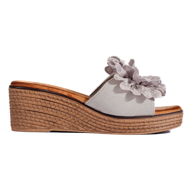 Mules de camurça cinza