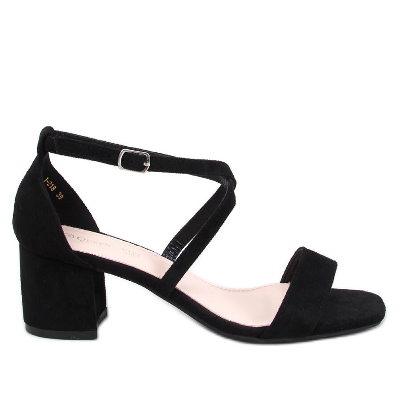 Derich Sandálias pretas de salto baixo preto