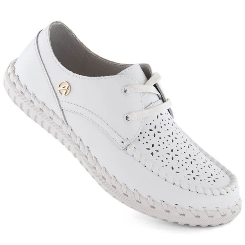 Sapatos de couro branco Artiker W HBH73