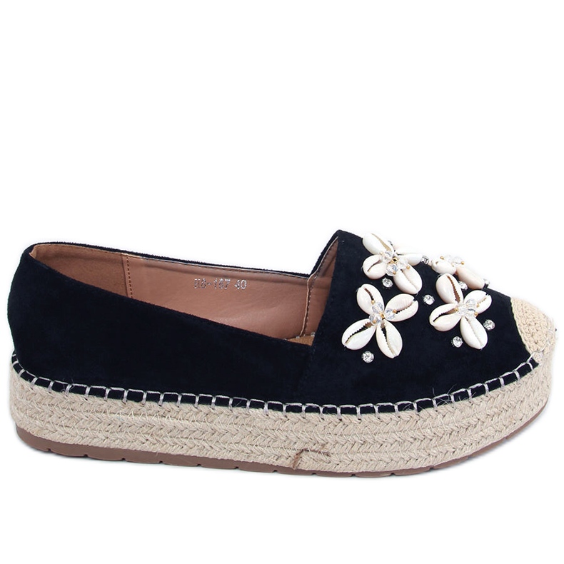 Alpargatas Elif Black com conchas preto