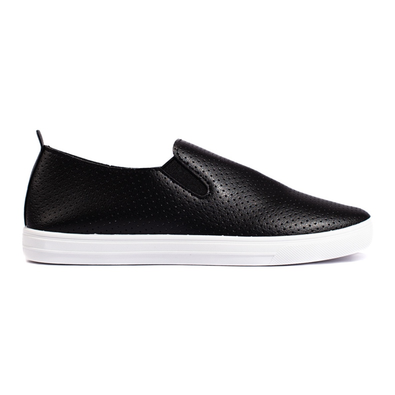 Tênis slip-on perfurado, preto