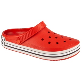 Tamanco com logotipo Crocs Off Court 209651-625 vermelho