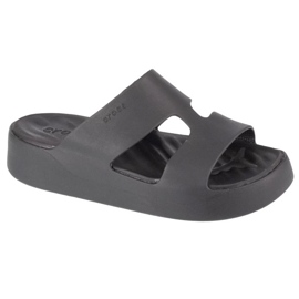 Chinelos Crocs Gataway Platform H-Strap 209409-001 preto