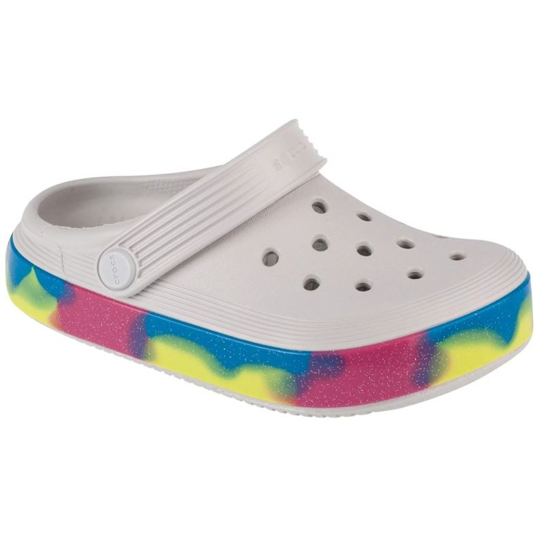 Chinelos Crocs Off Court Glitter Band Kids Clog 209714-1FS branco