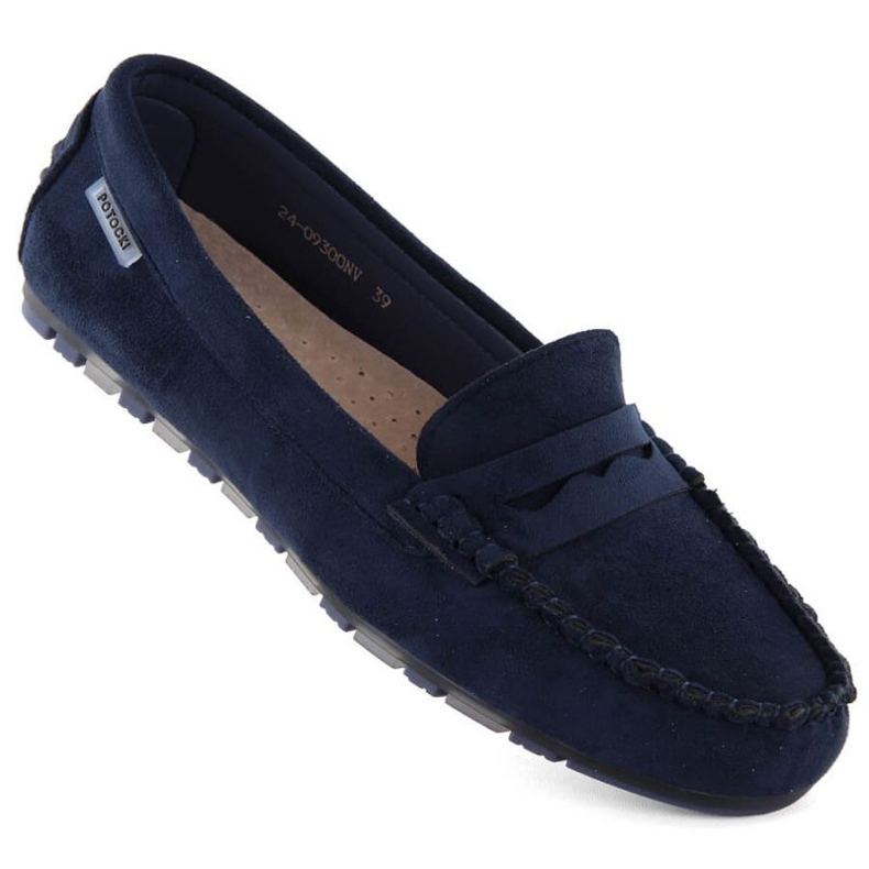 Mocassins de camurça Potocki W WOL240B, azul marinho