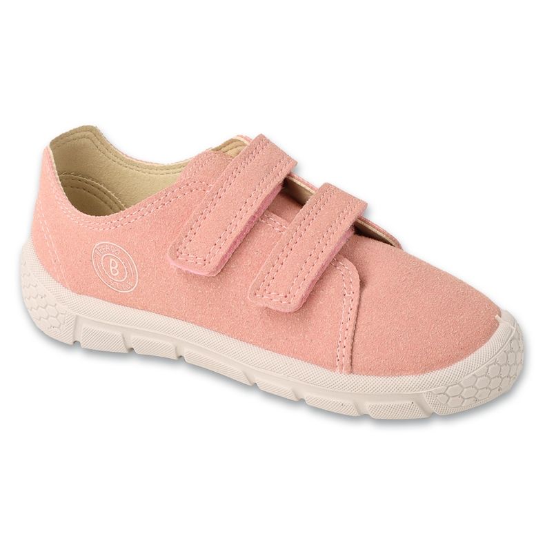 Inserção de couro com velcro esportivo infantil Befado 909P004 rosa
