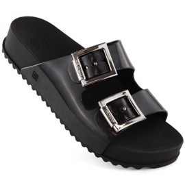 Chinelos femininos confortáveis, perfumados, elásticos, borracha, pretos, Zaxy HH285157