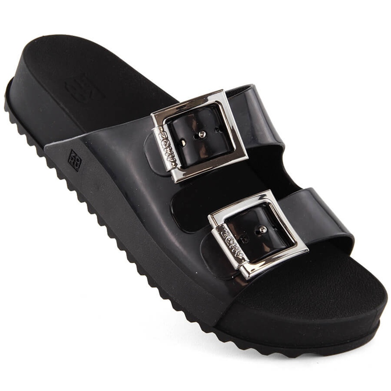 Chinelos femininos confortáveis, perfumados, elásticos, borracha, pretos, Zaxy HH285157