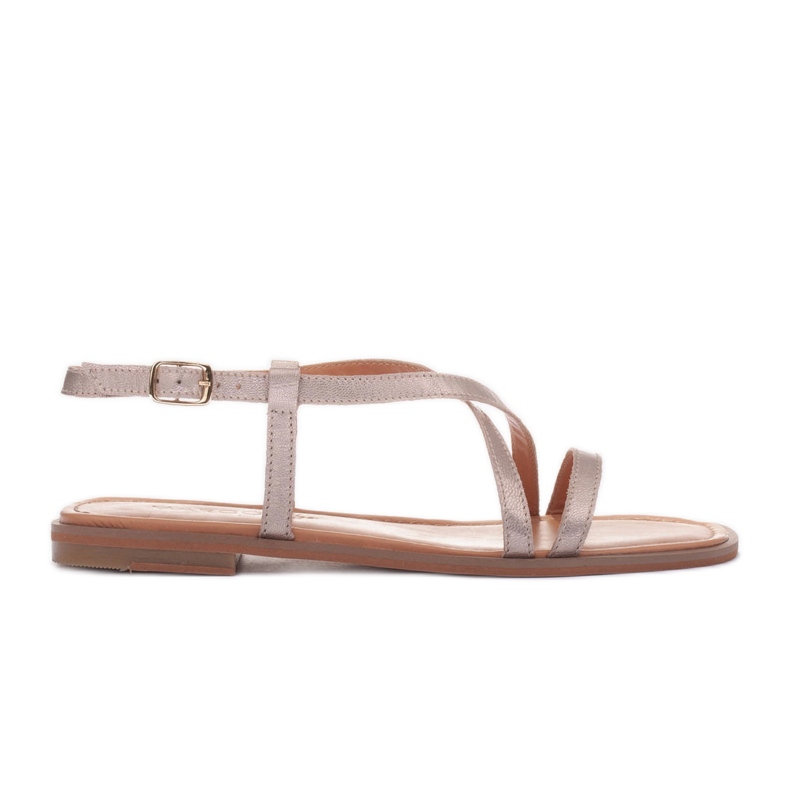 Marco Shoes Sandálias com tiras dourado