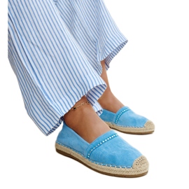 Alpercatas azuis com strass Abia azul