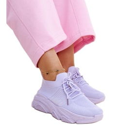 Tênis roxo com sola enorme Kassi