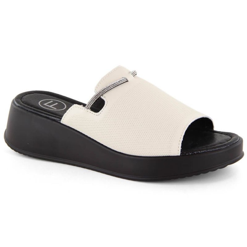 Mules de cunha de couro Filippo W PAW538B bege