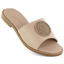 Chinelos Filippo W PAW543 bege com zircões