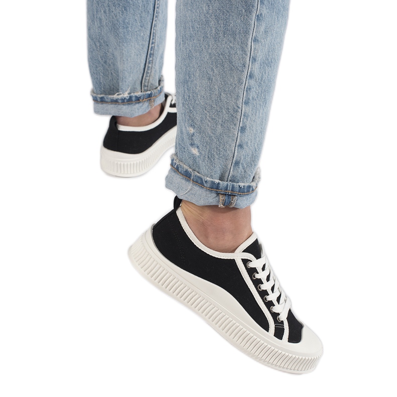 Tênis plataforma feminino preto