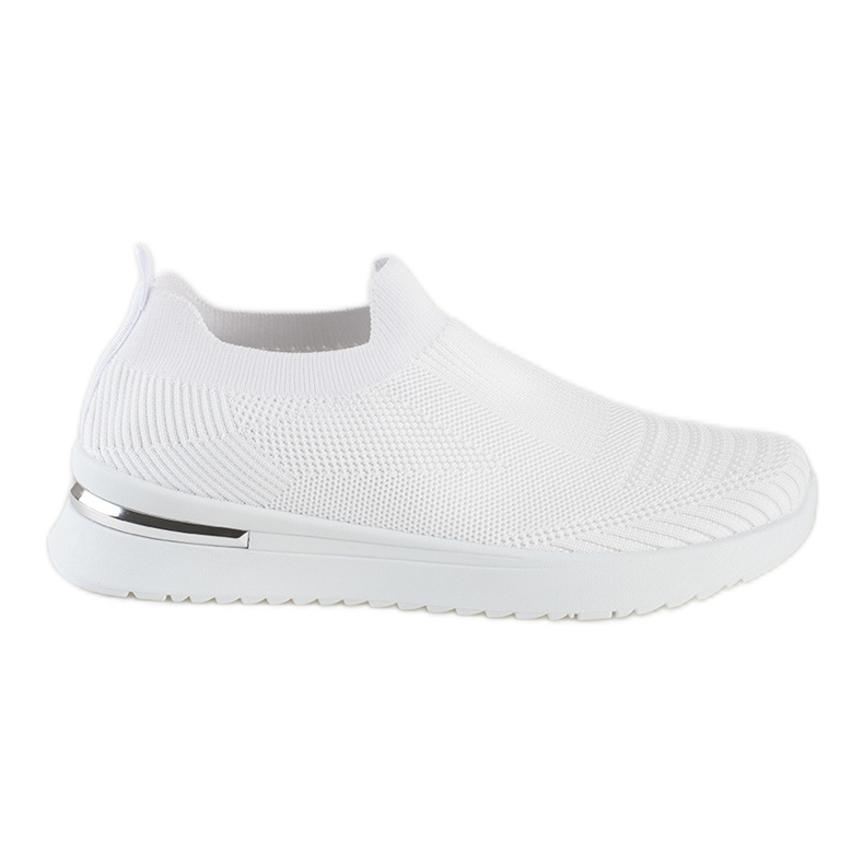 Calçado desportivo branco slip-on Calçado desportivo branco slip-on