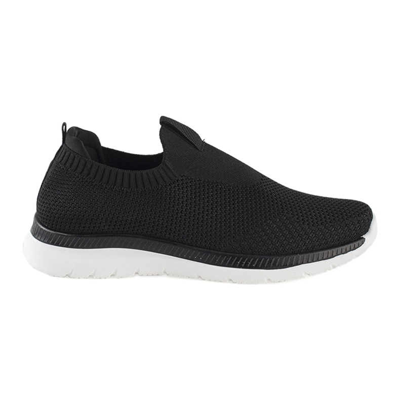 Calçado desportivo preto slip-on