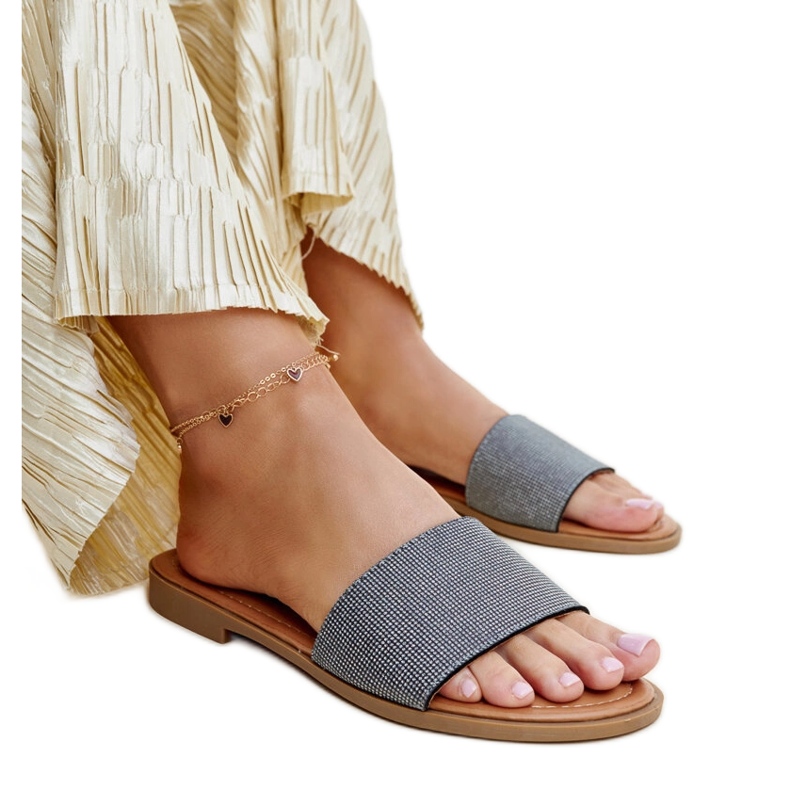 Chinelos Anilsa pretos brilhantes