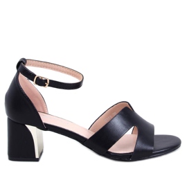 Sandálias pretas de salto alto Claude preto