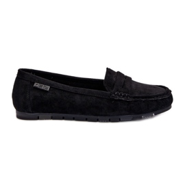Mocassins femininos de camurça ecológica Big Star NN274929 sistema de espuma viscoelástica preto