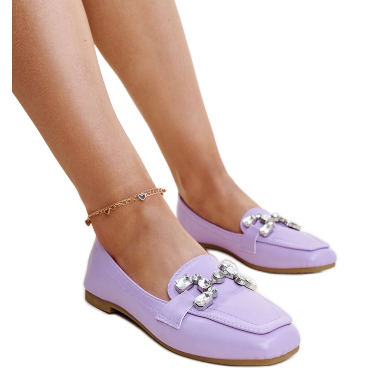 Mocassins roxos com fivela Mali de zircônio tolet