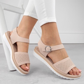 Sandálias femininas rosa com aberturas Sergio Leone SK082H Sandálias femininas rosa com aberturas Sergio Leone SK082H