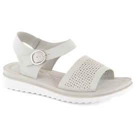 Sandálias femininas cinza com aberturas Sergio Leone SK082H