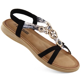 Sandálias confortáveis ​​Artiker W HBH75B, pretas preto