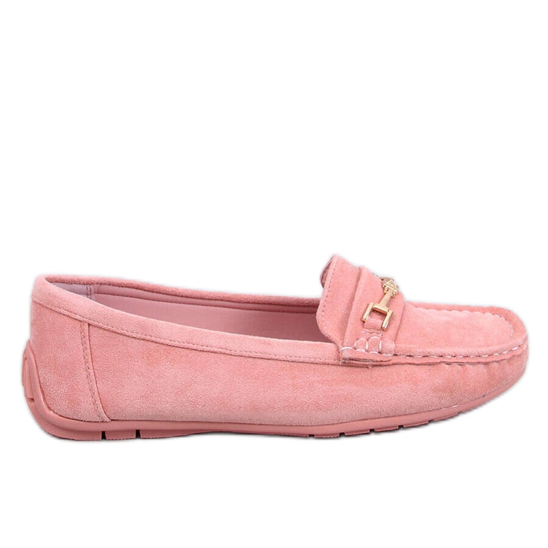 Mocassins femininos de camurça Sourd Pink rosa