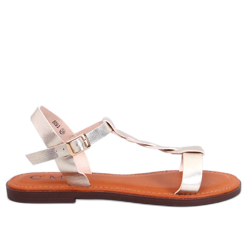 Sandálias femininas Pourta Gold dourado