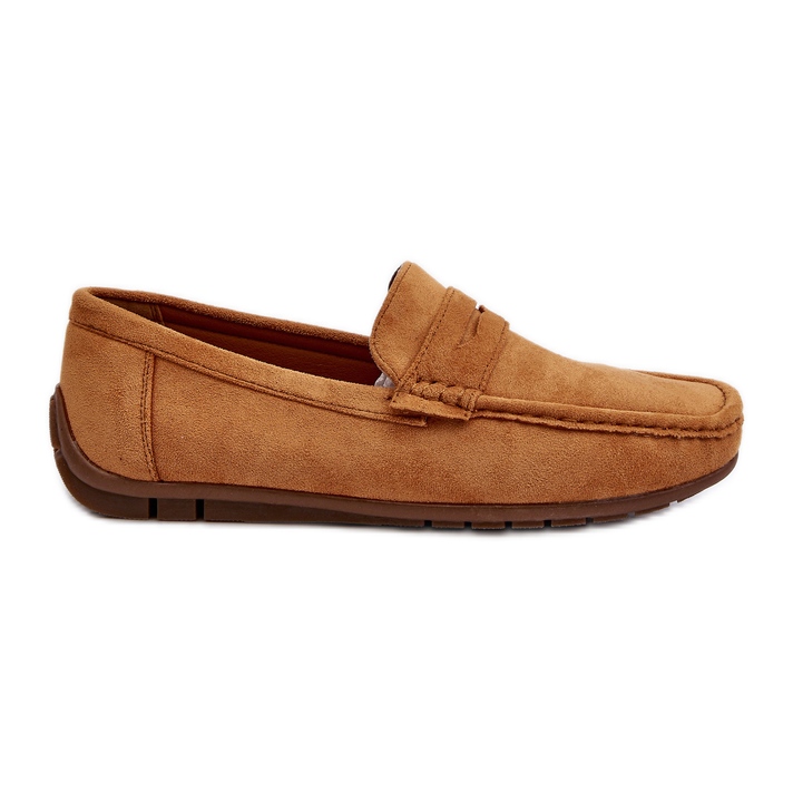 Mocassins masculinos de camurça Camel Wesley castanho