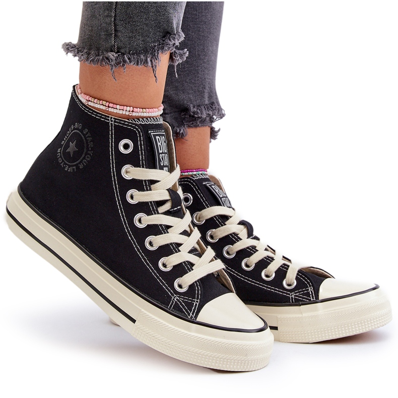 Tênis alto feminino Big Star NN274283 preto