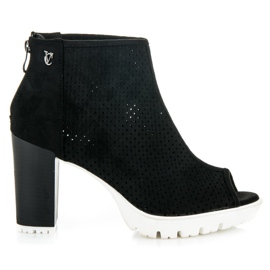 Vices Botas Openwork Open Toe preto