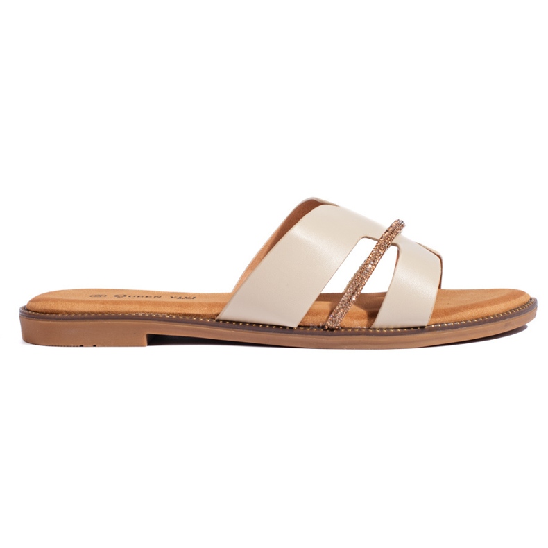 Chinelos bege femininos elegantes