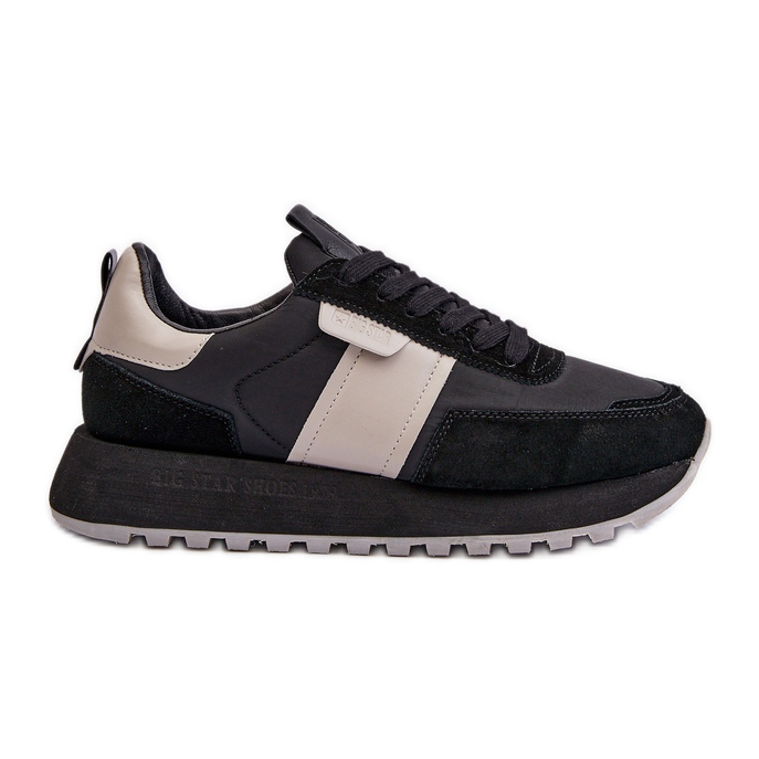 Tênis feminino na plataforma Big Star NN274502 sistema de espuma viscoelástica preto