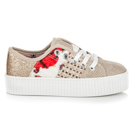 Kylie Tênis na plataforma de impressão abstrata marrom