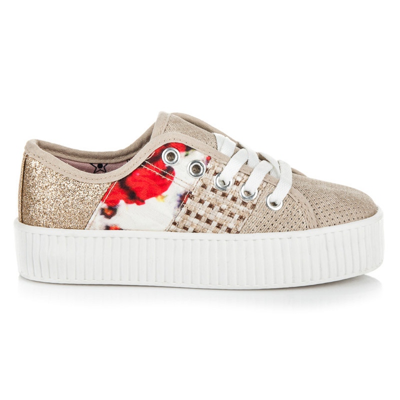 Kylie Tênis na plataforma de impressão abstrata castanho