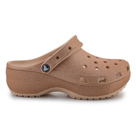 Chinelos Crocs Classic Platform Glitter Clog 207241-2DS marrom