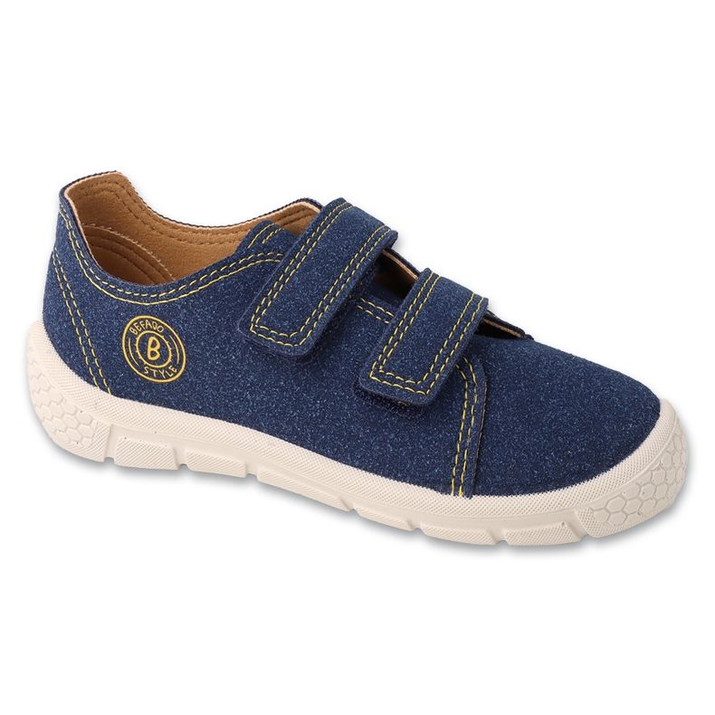 Inserção de couro esportivo infantil Befado 909X006 azul marinho