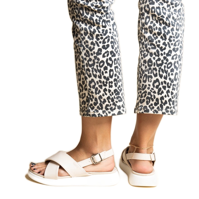 Sandálias plataforma Burnet bege