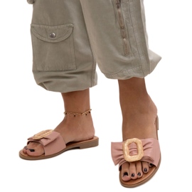 Chinelos rosa com fivela Limera