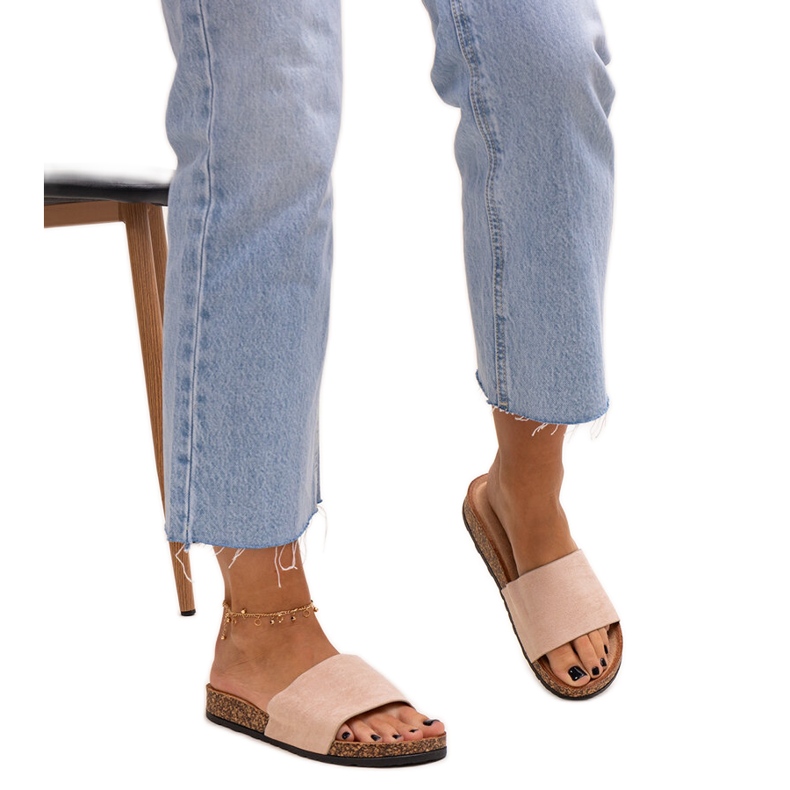 Chinelos clássicos com sola em cortiça Matilte bege Chinelos clássicos com sola em cortiça Matilte bege