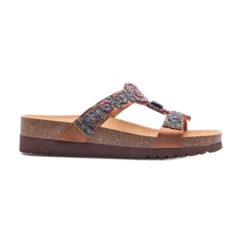 Chinelos Scholl New Bogotá Wedge F26607-1011 marrom