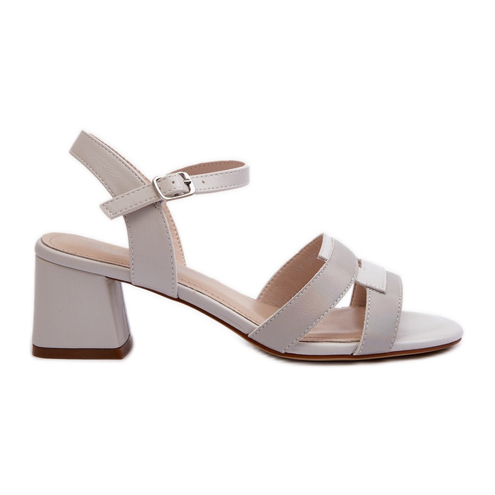 Sandálias femininas de salto alto em couro ecológico Sergio Leone SK894 cinza
